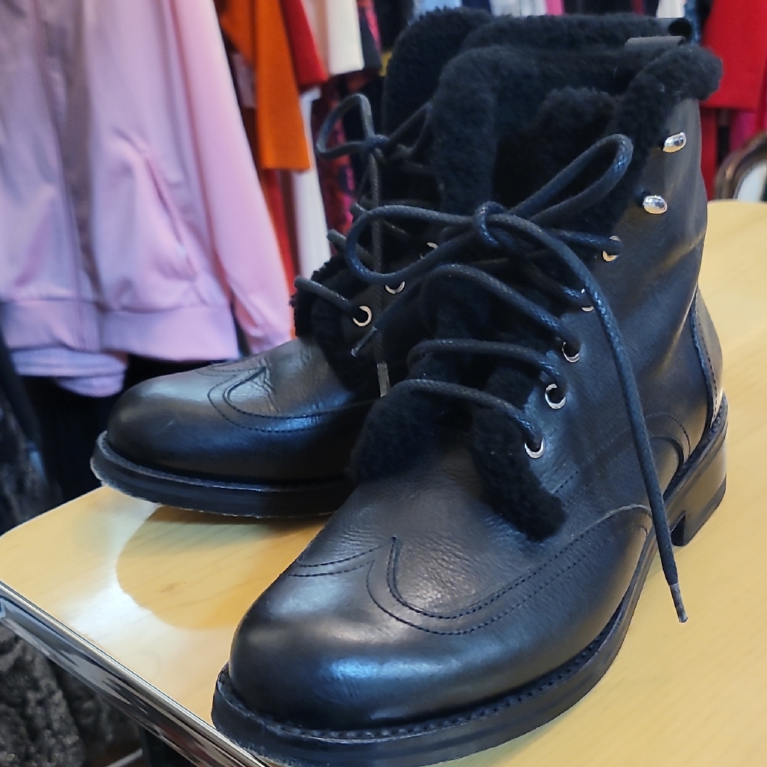 Rag & Bone Black Lace Up Women's Boots